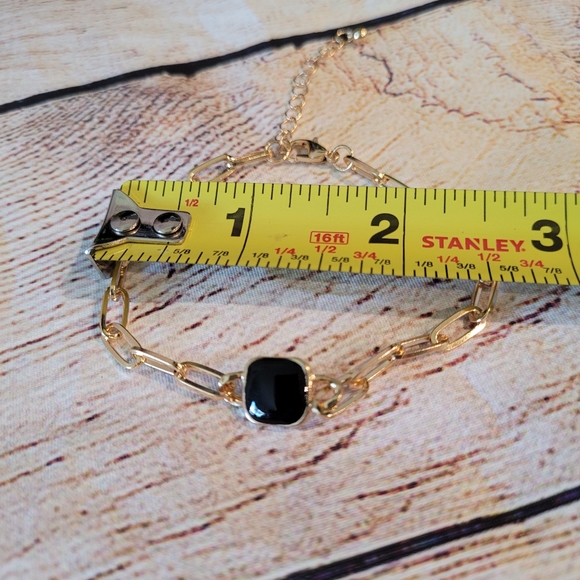 🌲Gold Bracelet & Ring Black Stone Set✨️ - Picture 9 of 9